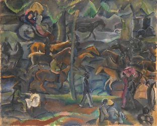 Ruiters en Flaneurs in het Park